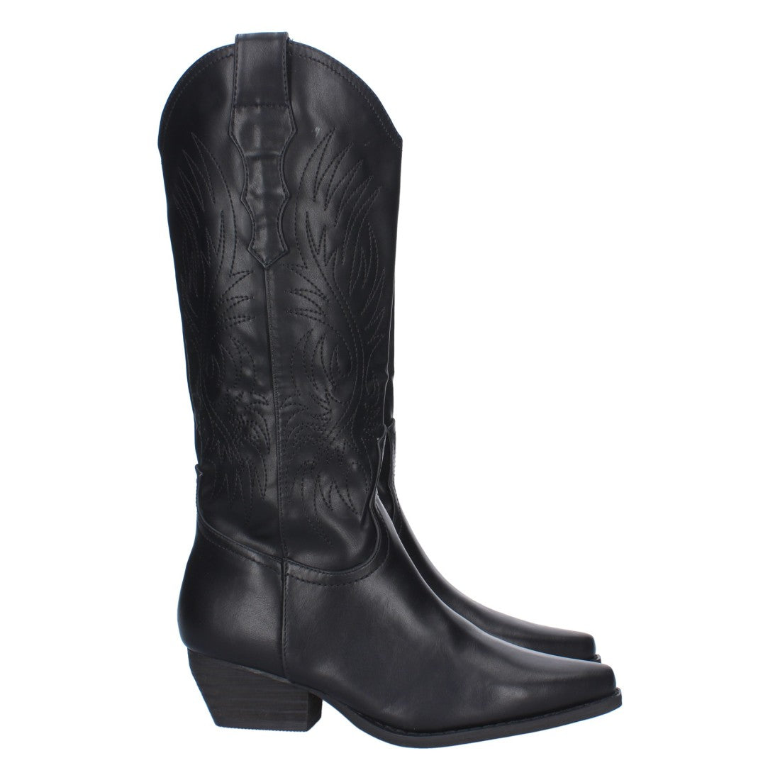 Elegante schwarze Stiefel mit hohem Absatz