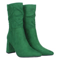 Grüne Stiefel Absatz Mutig Modern