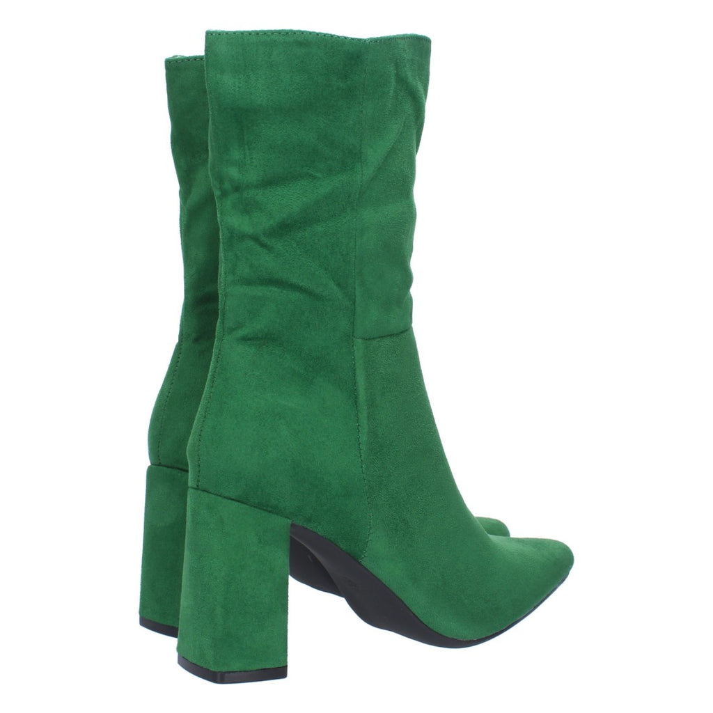 Grüne Stiefel Absatz Mutig Modern
