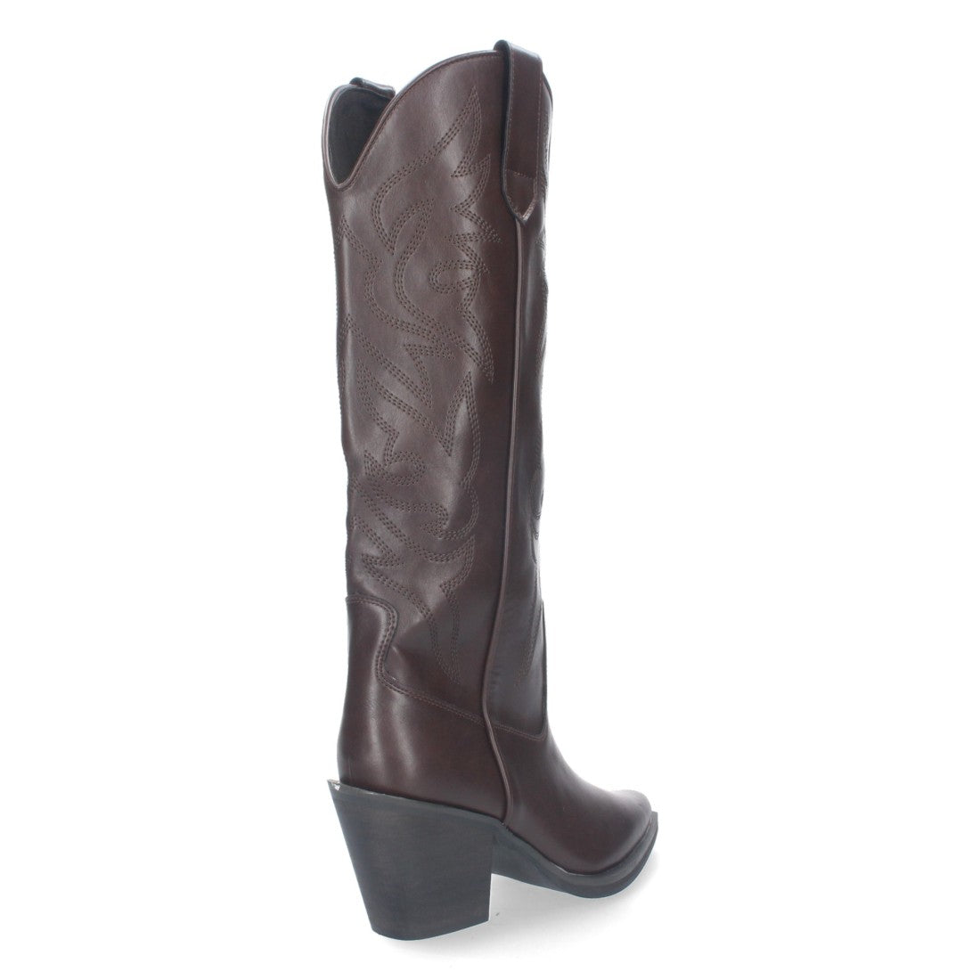 Botas Cowboy Marrones con Tacón Cubano y Bordado