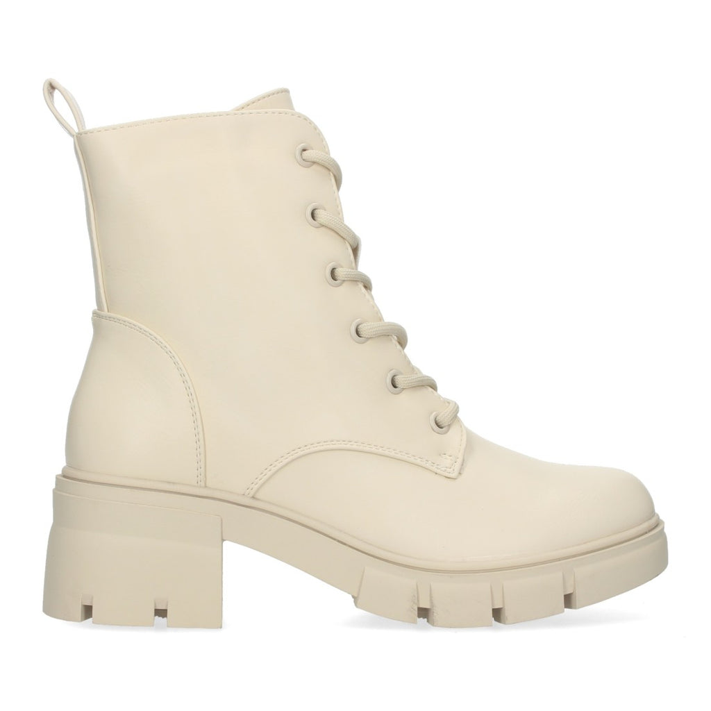 Botas Altas con Cordones Elegantes - Beige