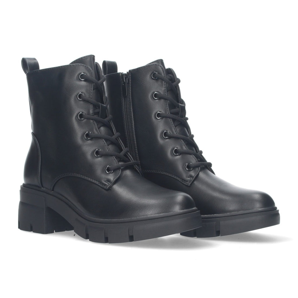 Botas Altas con Cordones Elegantes - Negro