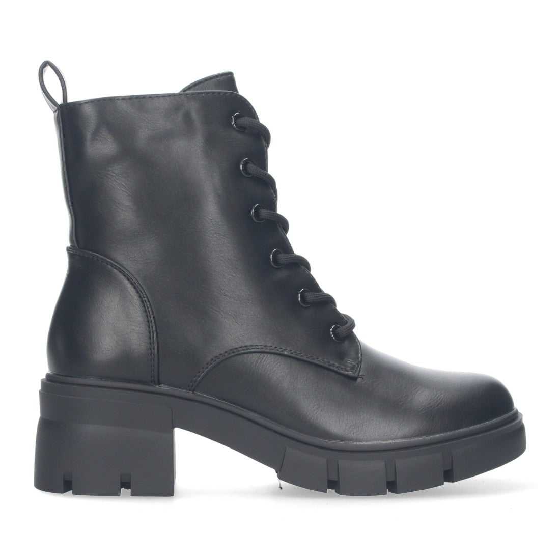 Botas Altas con Cordones Elegantes - Negro