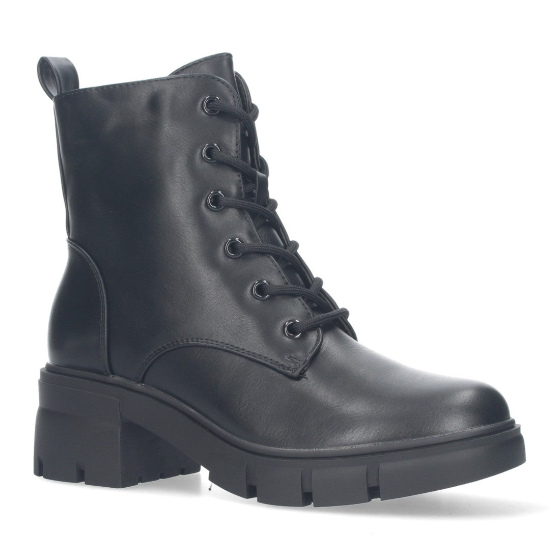 Botas Altas con Cordones Elegantes - Negro