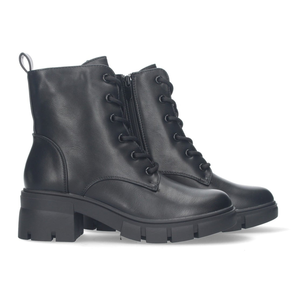 Botas Altas con Cordones Elegantes - Negro