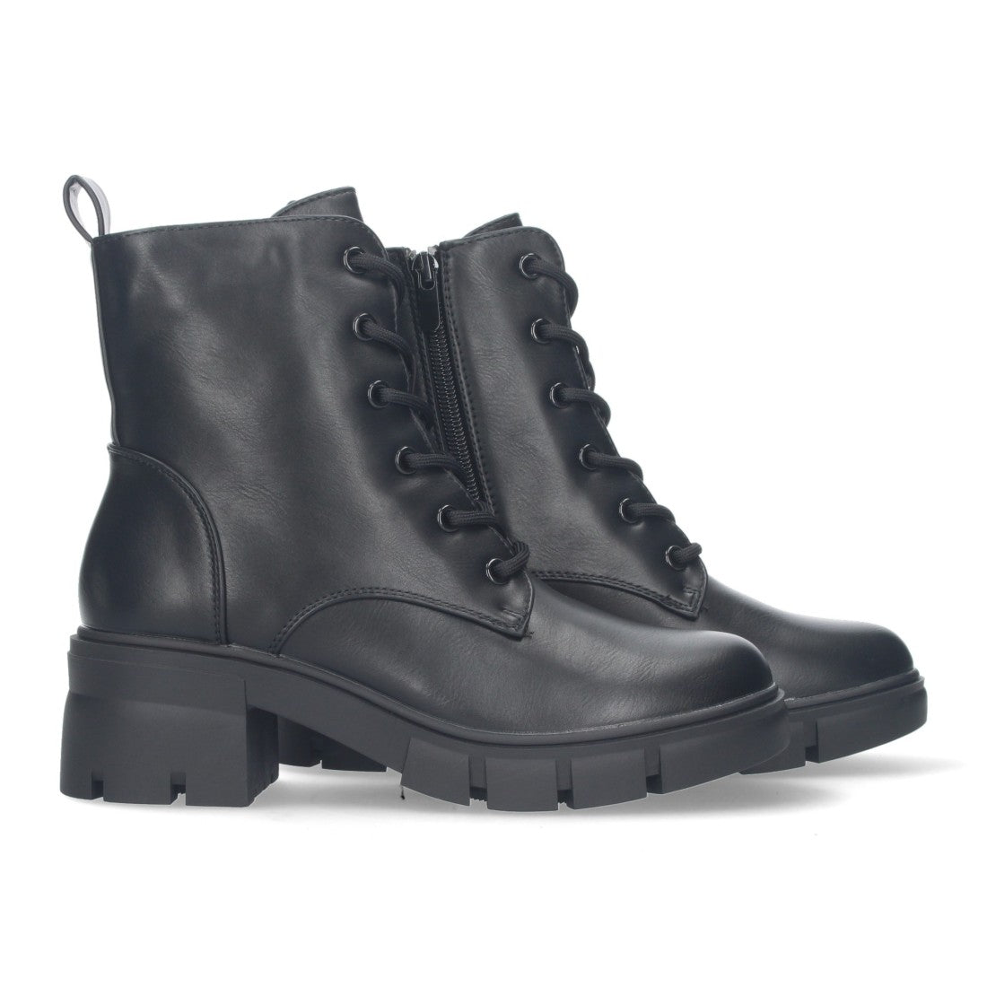 Botas Altas con Cordones Elegantes - Negro