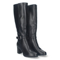 Botas Altas con Hebilla y Cremallera - Negro