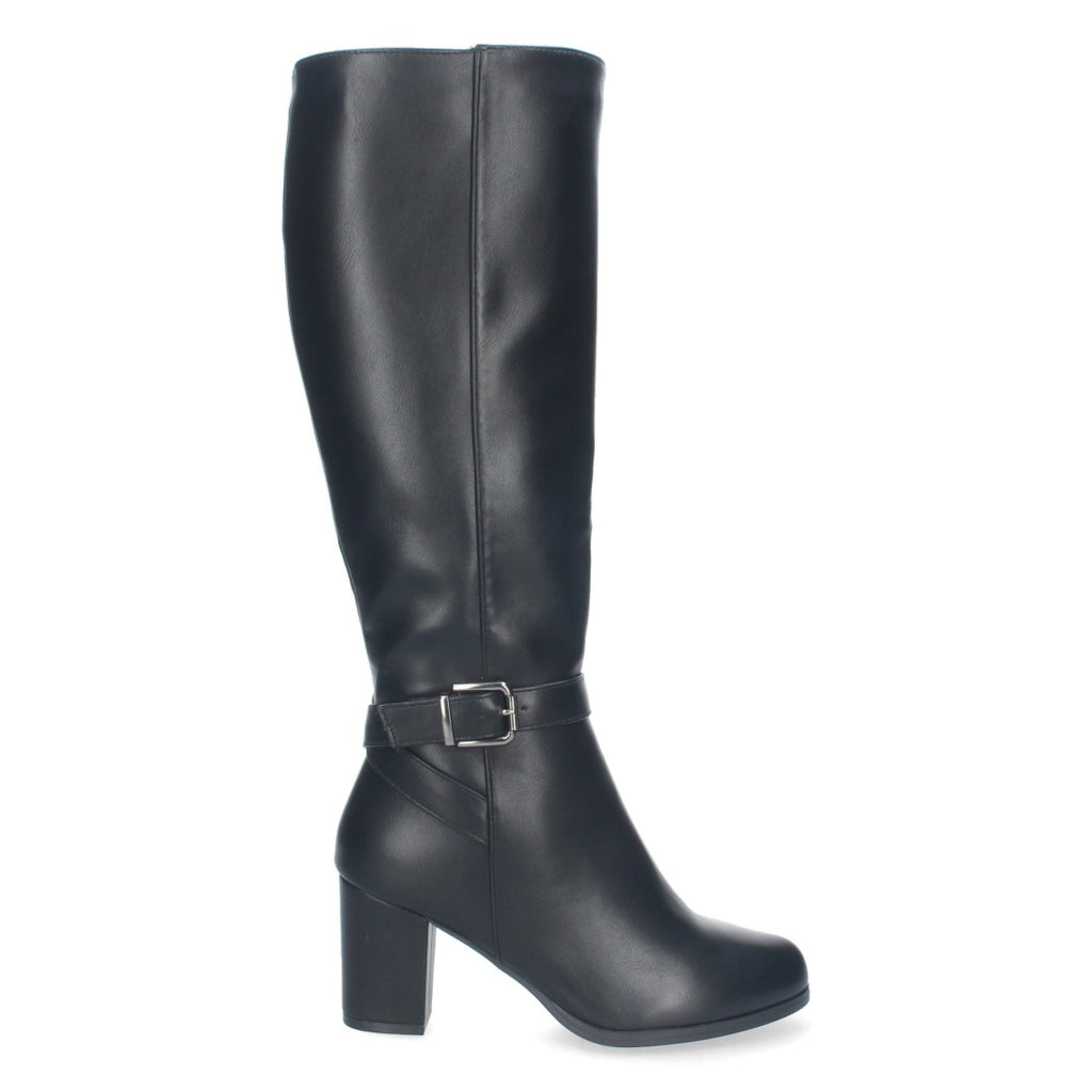 Botas Altas con Hebilla y Cremallera - Negro