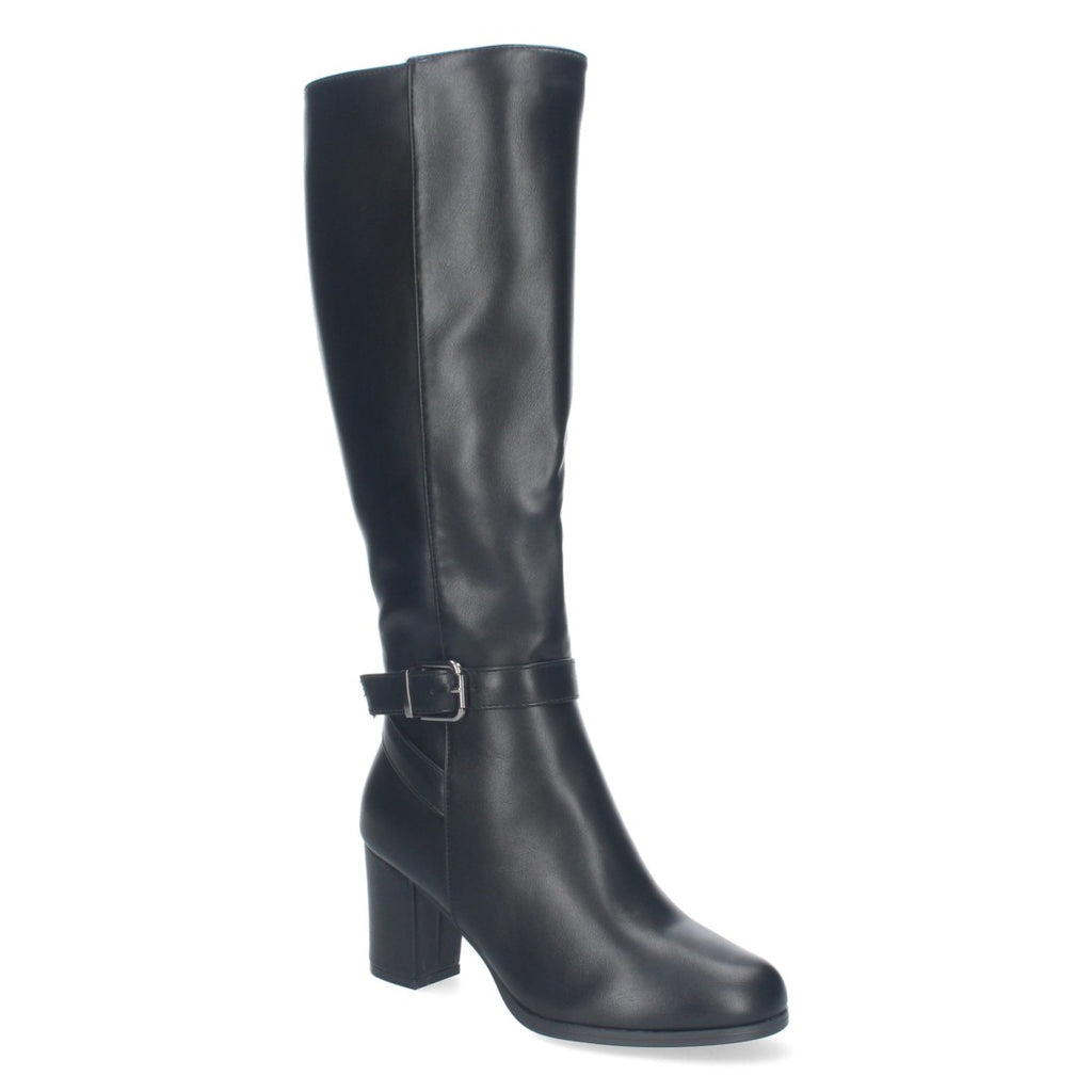 Botas Altas con Hebilla y Cremallera - Negro