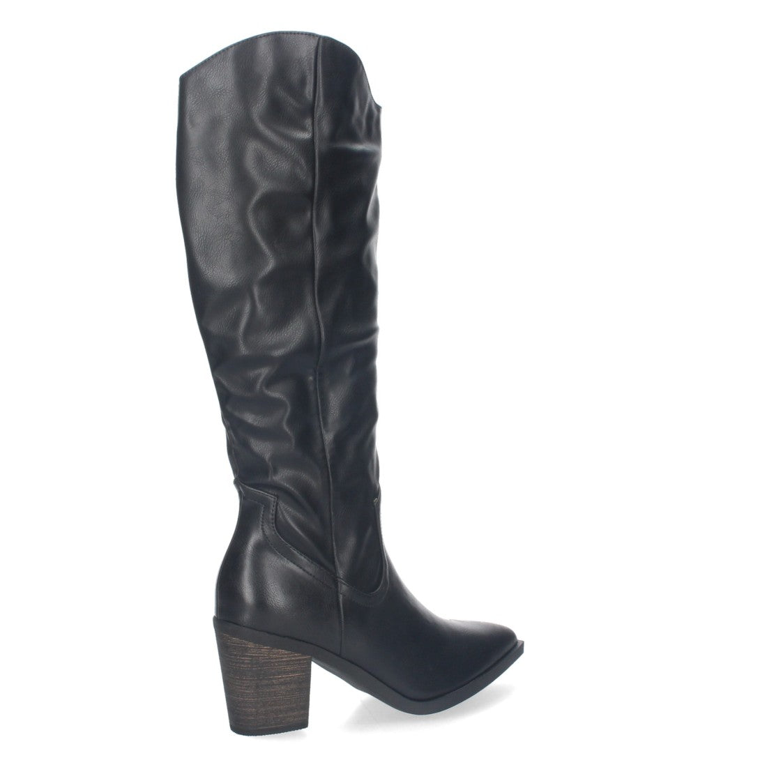 Botas Cowboy con Caña Arrugada y Punta Fina - Negro