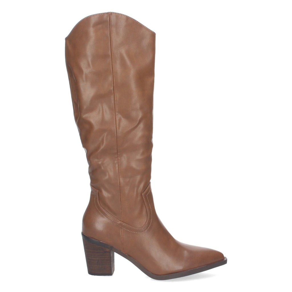 Botas Cowboy con Caña Arrugada y Punta Fina - Kaki