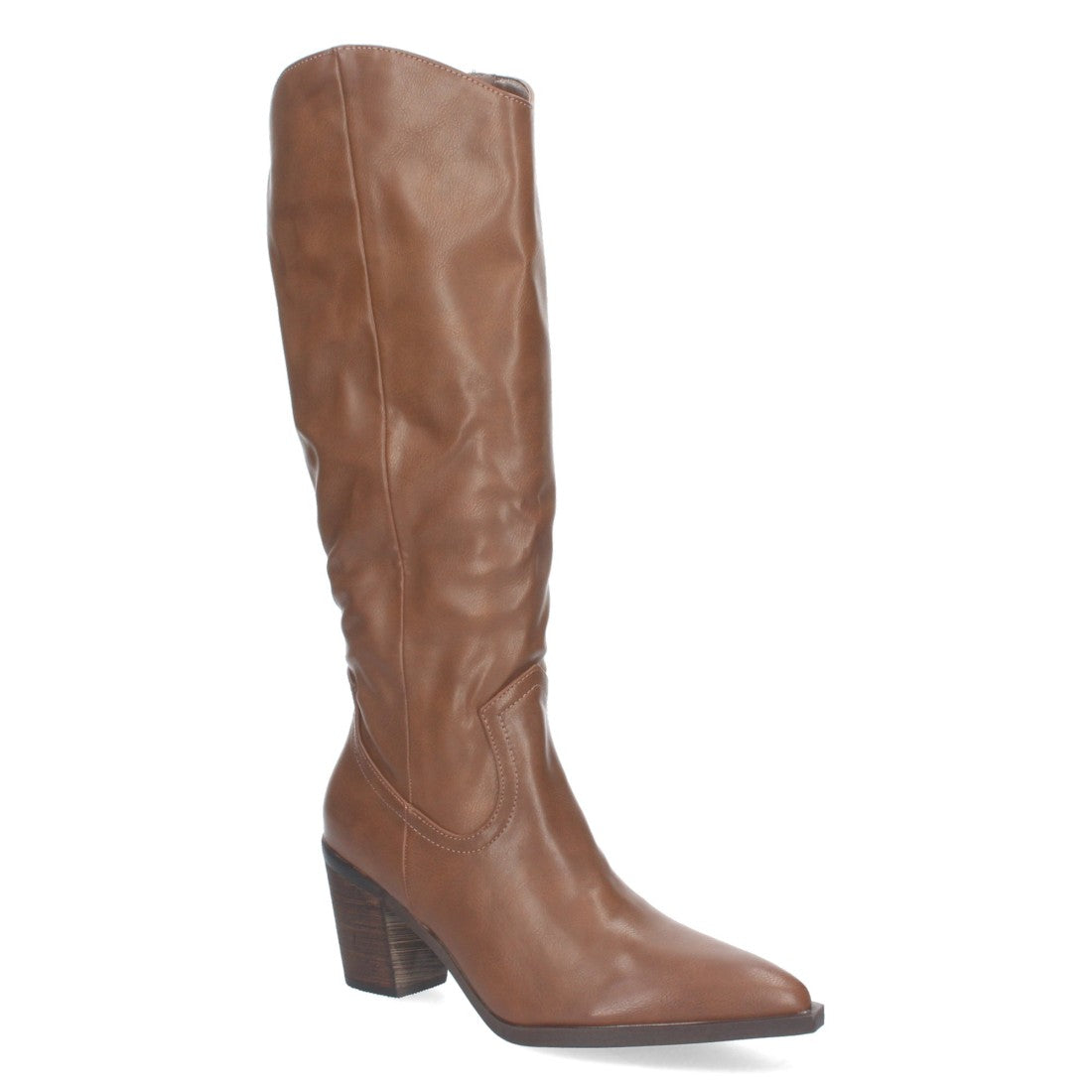 Botas Cowboy con Caña Arrugada y Punta Fina - Kaki