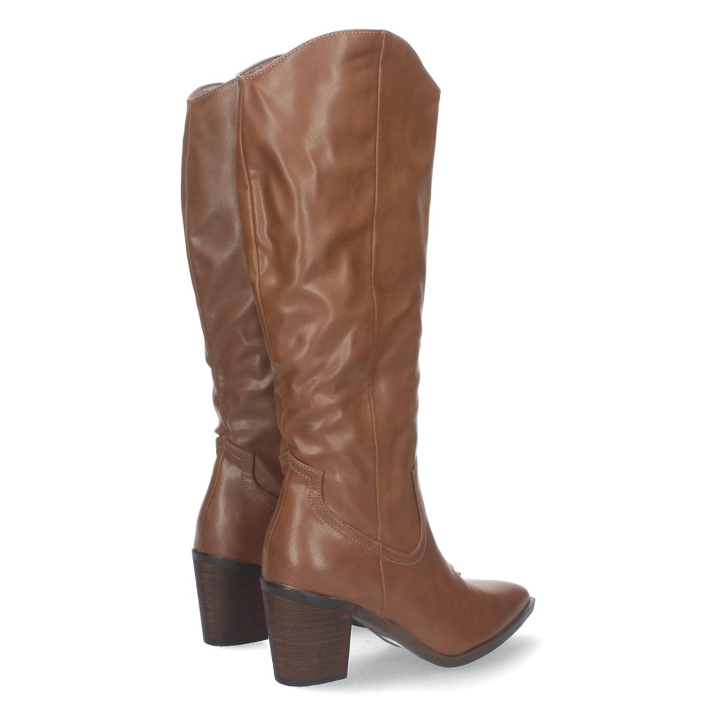 Botas Cowboy con Caña Arrugada y Punta Fina - Kaki