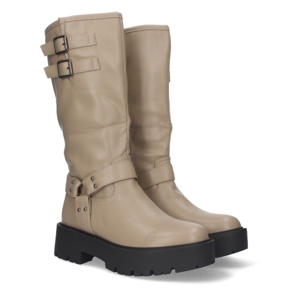 Botas Kaki Altas - Estilo Militar Urbano