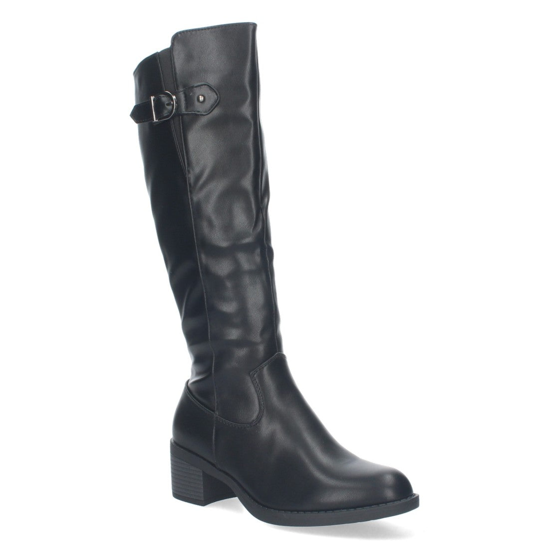 Botas Altas con Hebilla Superior - Negro (34.5cm)