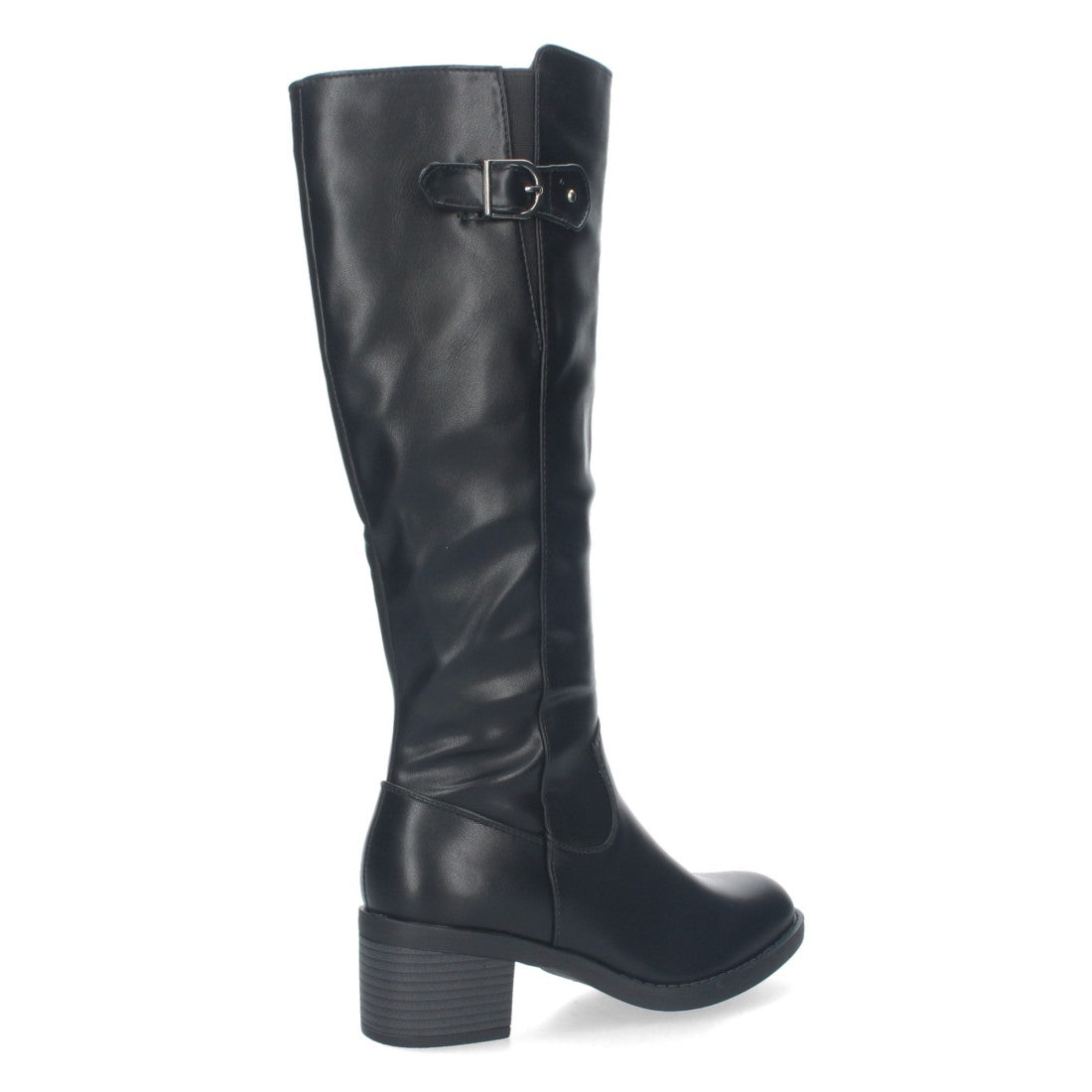 Botas Altas con Hebilla Superior - Negro (34.5cm)