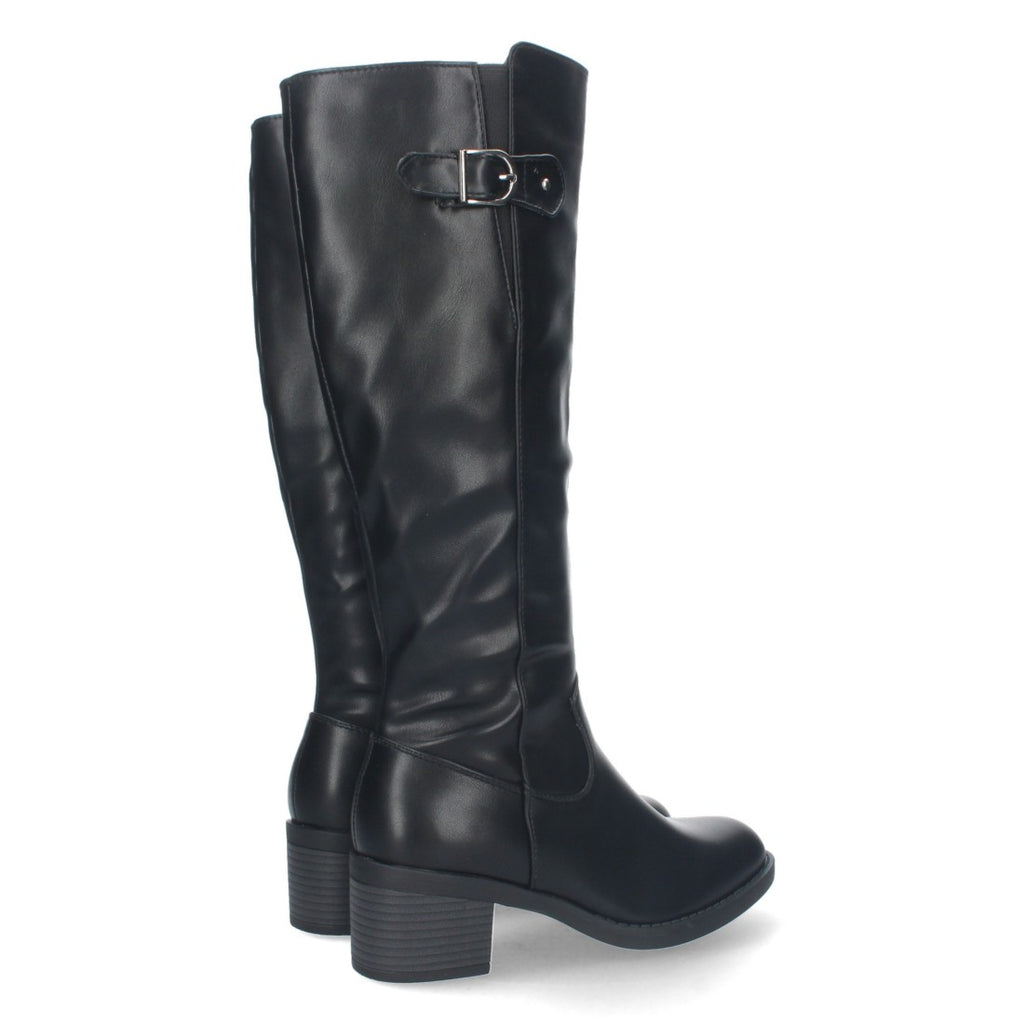 Botas Altas con Hebilla Superior - Negro (34.5cm)