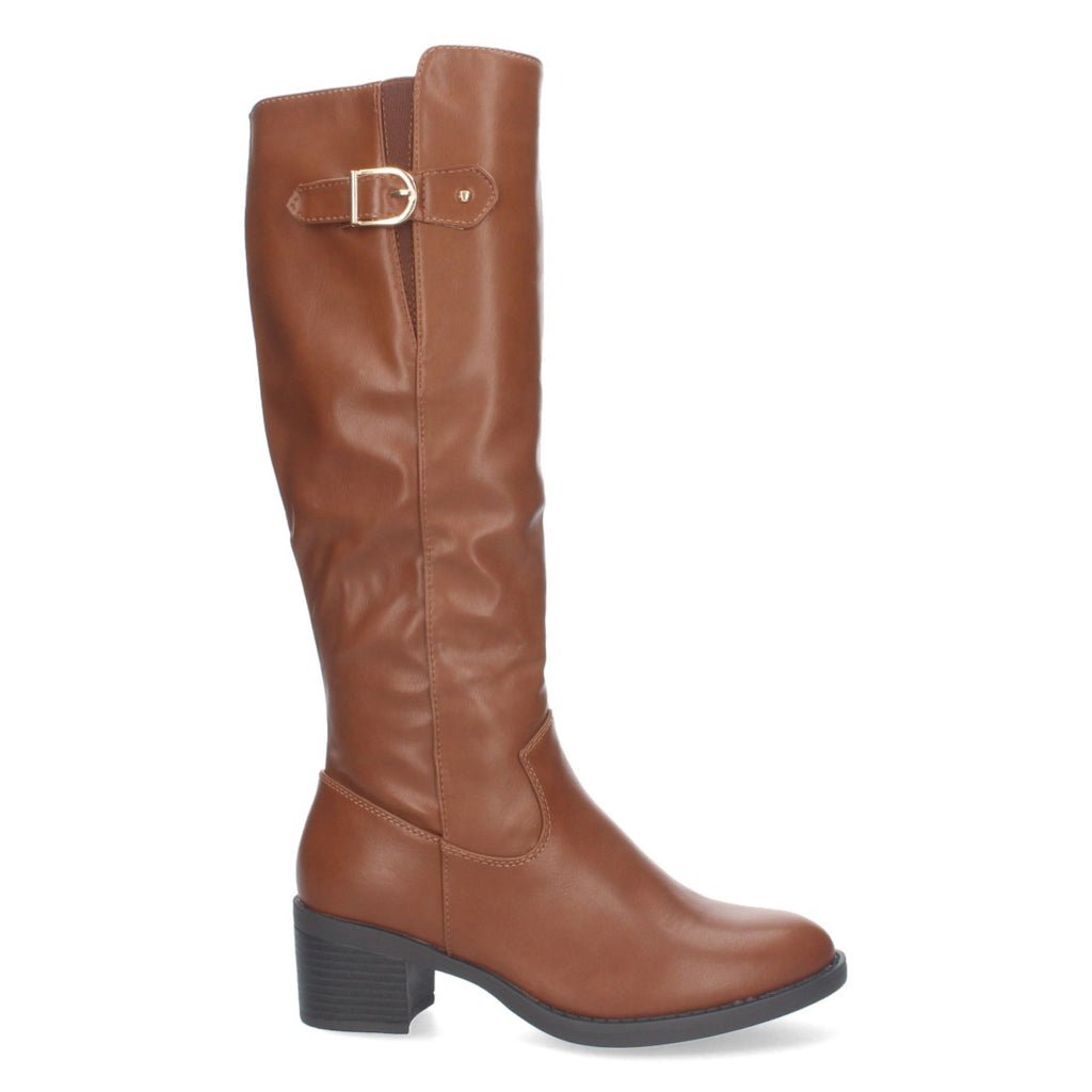 Botas Altas con Hebilla Superior - Camel (34.5cm)