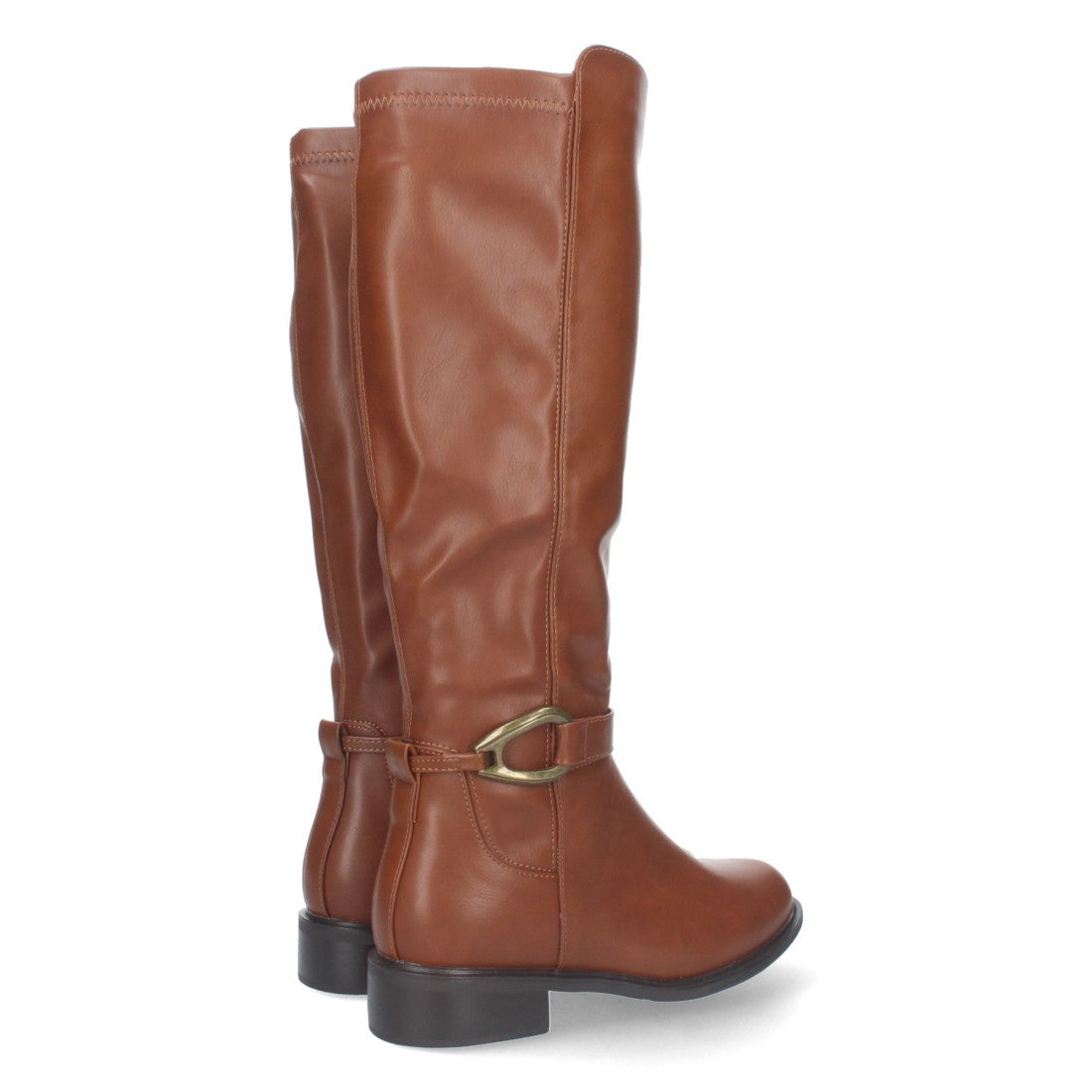 Botas Altas Elegantes con Hebilla - Camel
