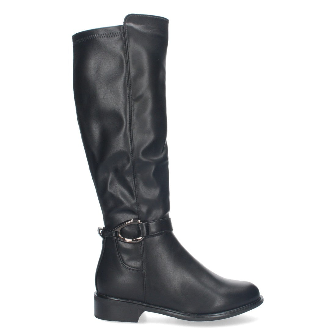 Botas Altas Elegantes con Hebilla - Negro