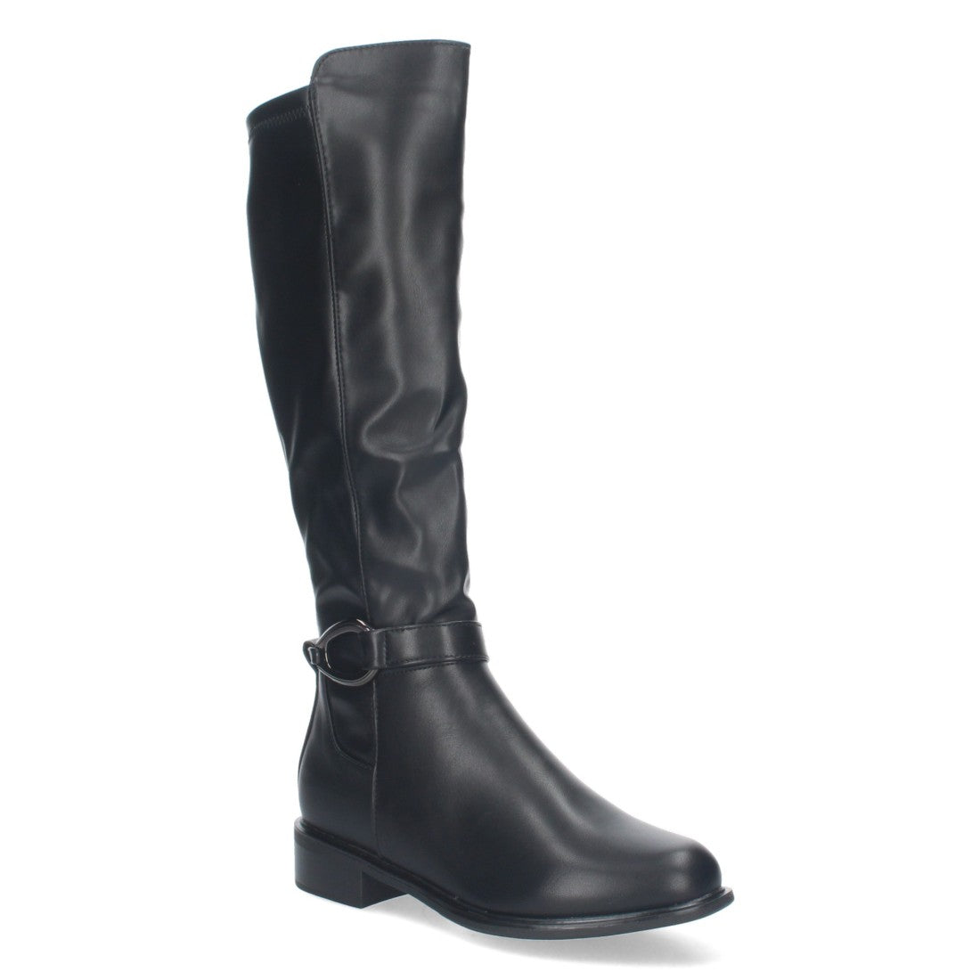 Botas Altas Elegantes con Hebilla - Negro