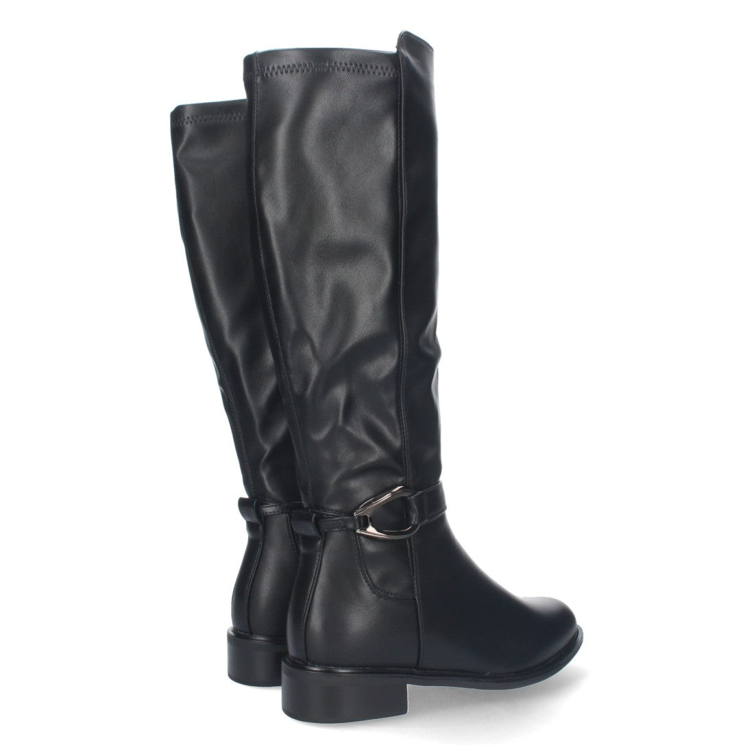 Botas Altas Elegantes con Hebilla - Negro
