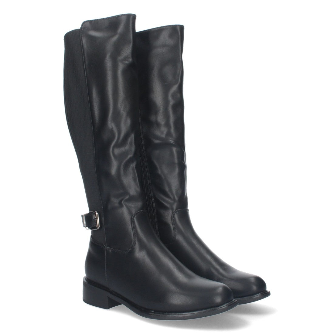 Botas Altas Elegantes con Hebilla - Negro (37cm)
