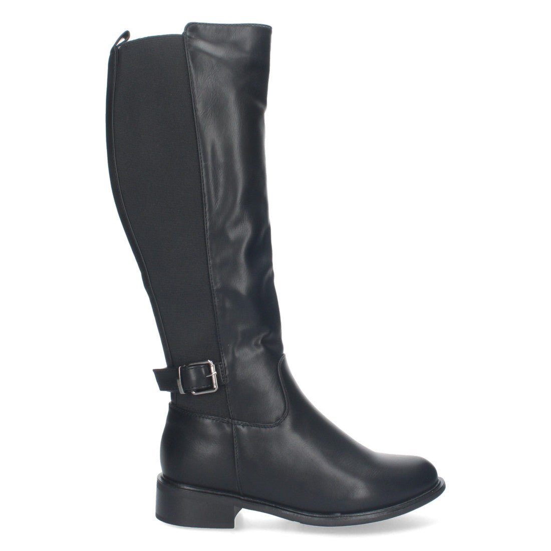 Botas Altas Elegantes con Hebilla - Negro (37cm)
