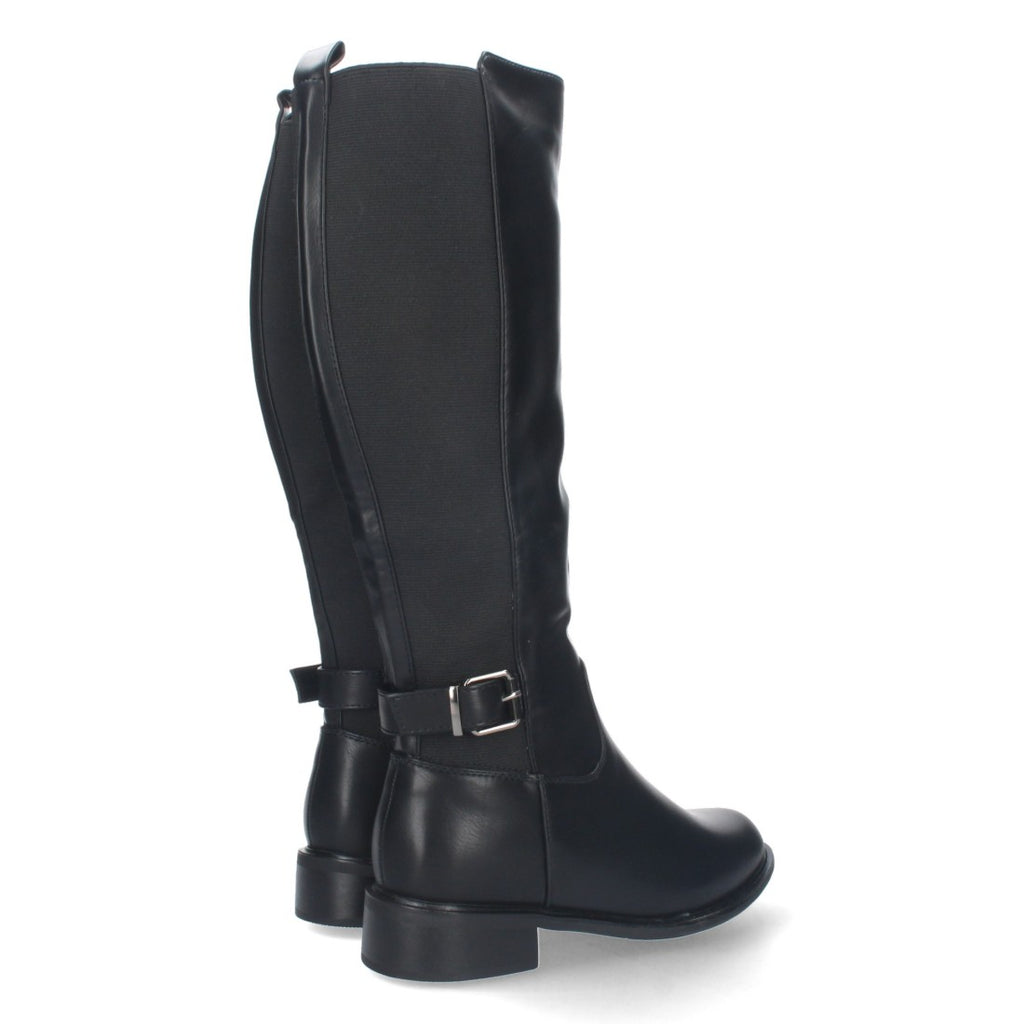 Botas Altas Elegantes con Hebilla - Negro (37cm)