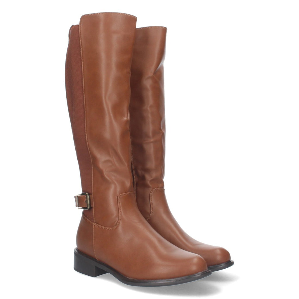 Botas Altas Elegantes con Hebilla - Camel (37cm)