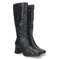 Botas Lisas con Tacón Medio - Negro (34.5cm)