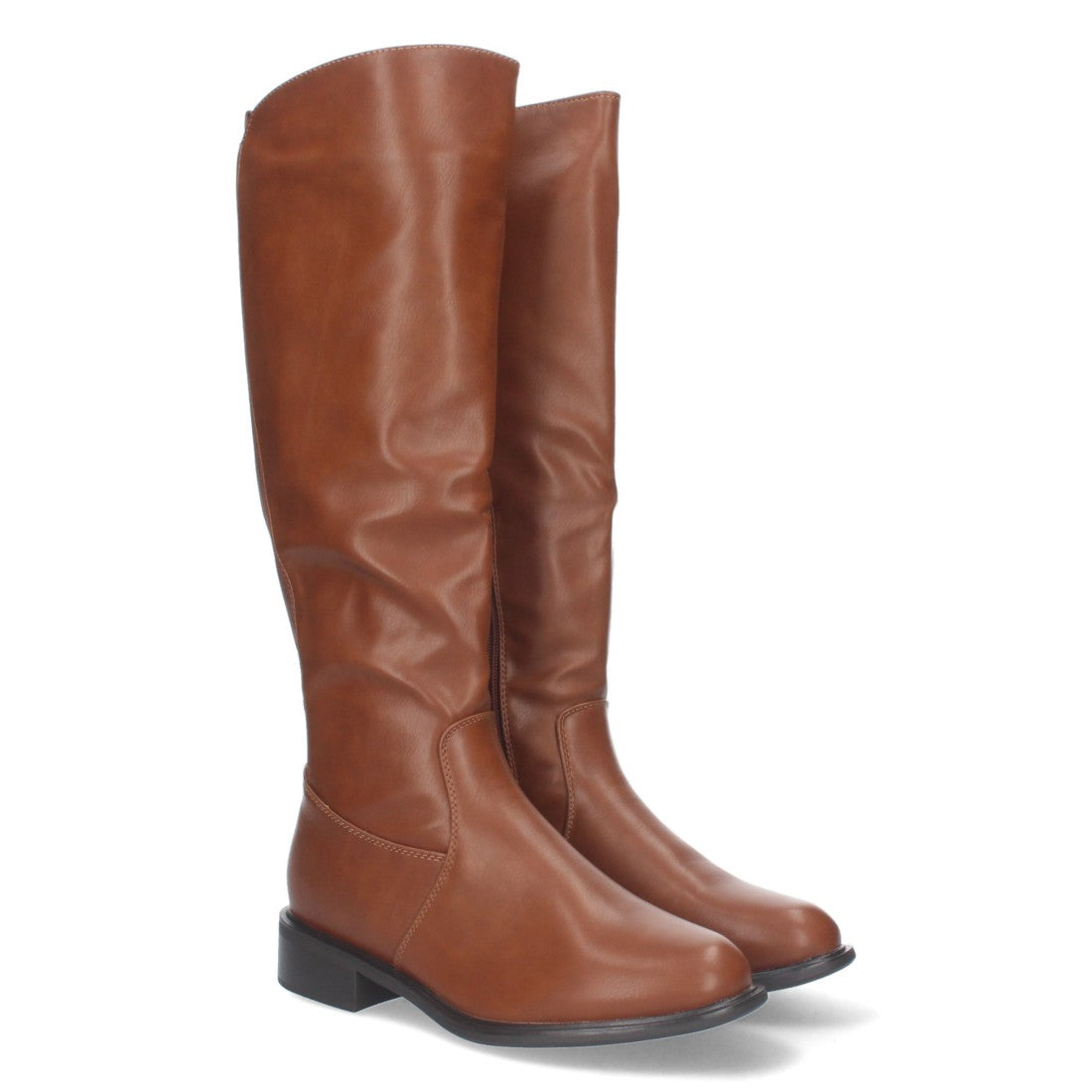 Botas Altas Lisas Elegantes - Camel (38.5cm)