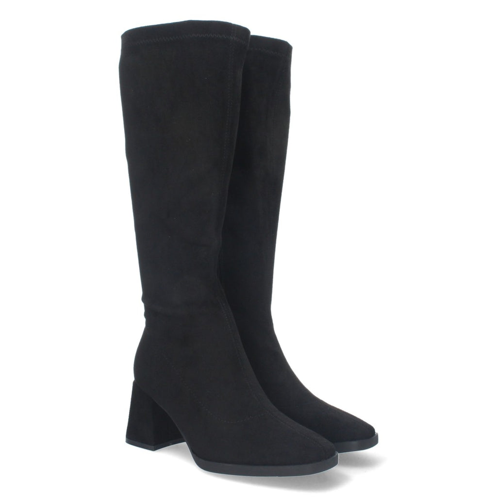 Botas Lisas con Tacón Alto - Negro (37cm)