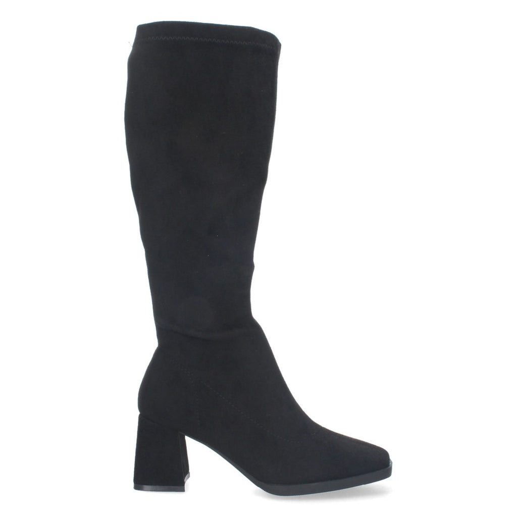Botas Lisas con Tacón Alto - Negro (37cm)