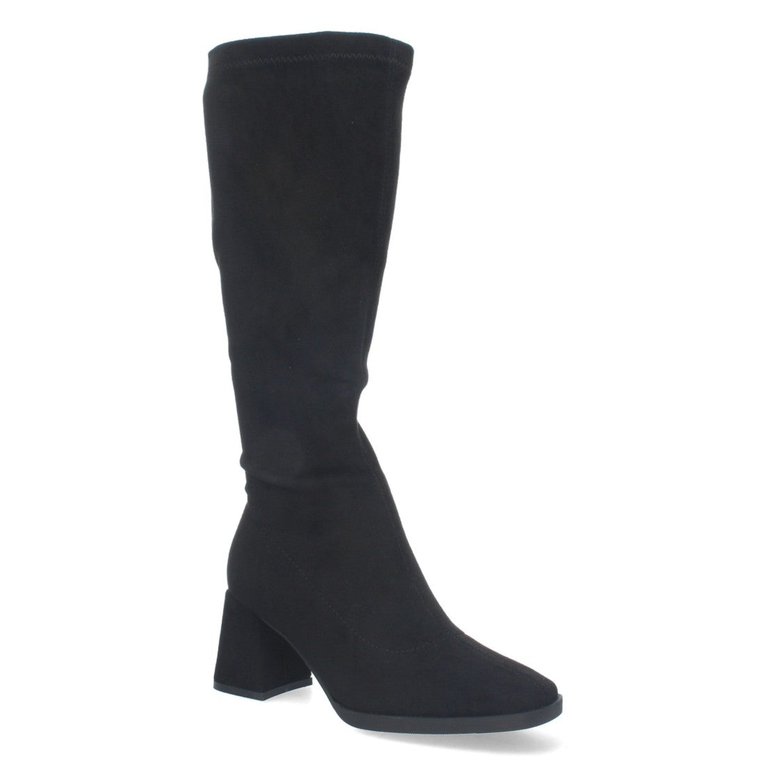 Botas Lisas con Tacón Alto - Negro (37cm)