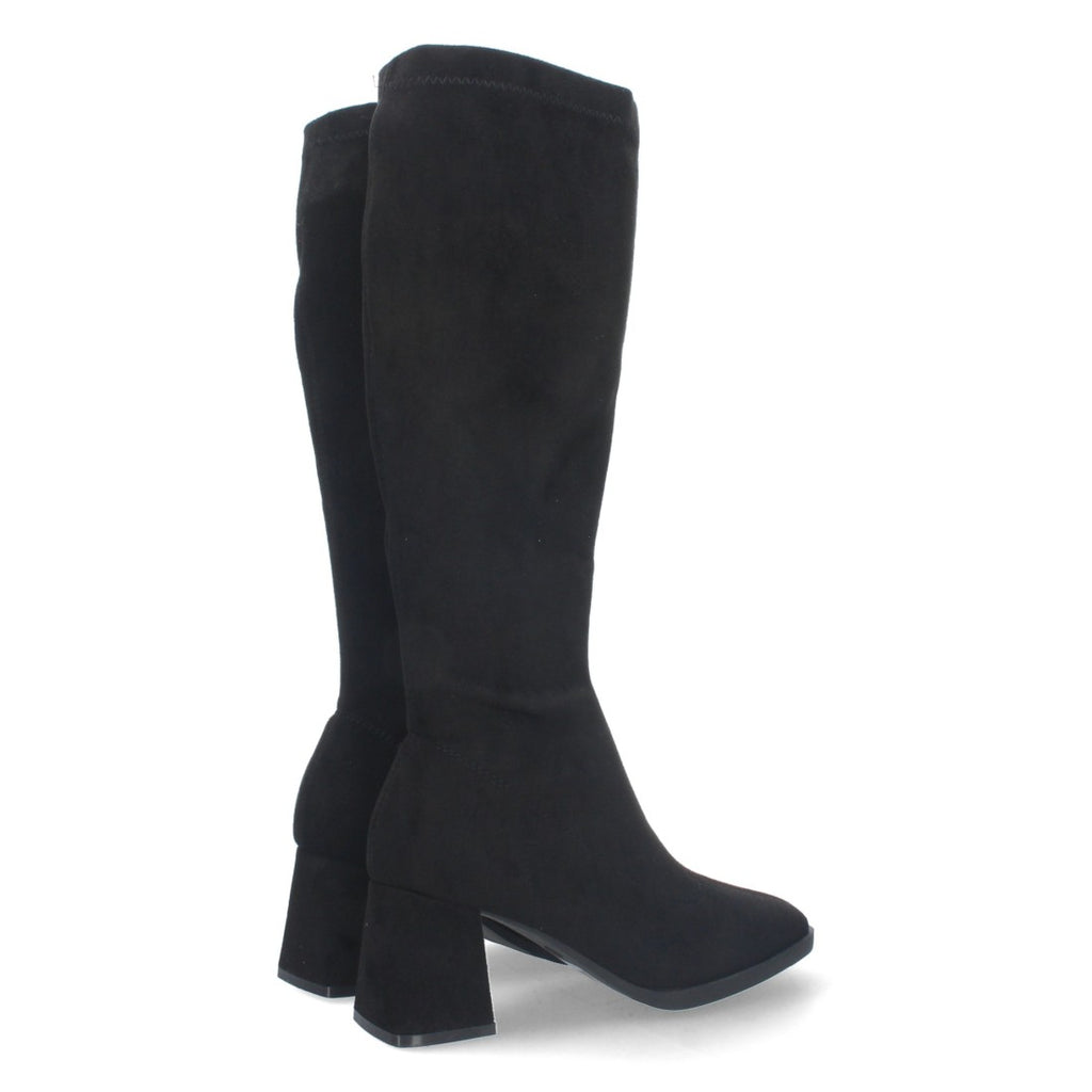 Botas Lisas con Tacón Alto - Negro (37cm)