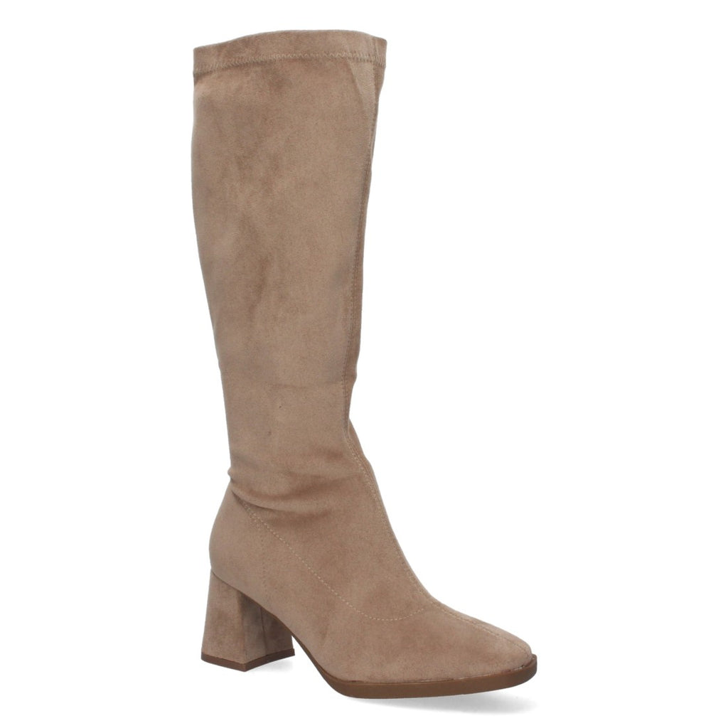 Botas Lisas con Tacón Alto - Kaki (37cm)