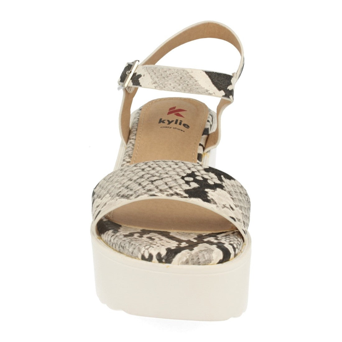 Sandalias Blancas Mujer Plataforma Pala Fina Tira Tobillo Hebilla Elegantes