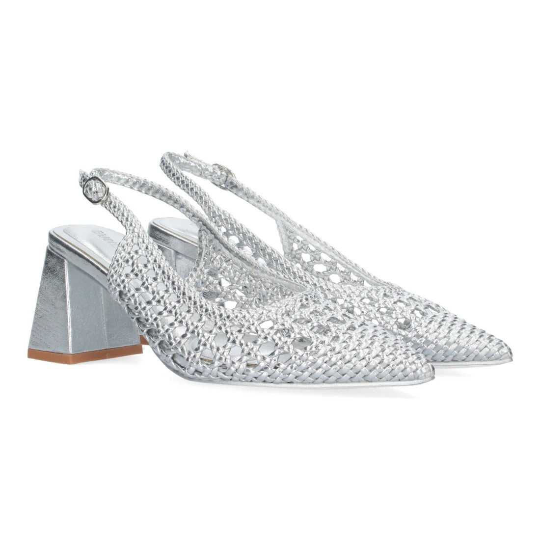 Zapatos de Tacón Plata Elegantes Mujer