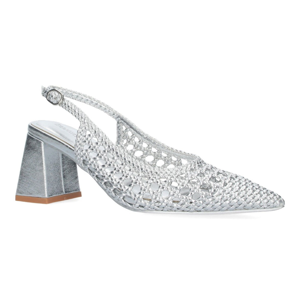 Zapatos de Tacón Plata Elegantes Mujer