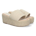 Sandalias Beige Mujer Plataforma Yute Elegantes