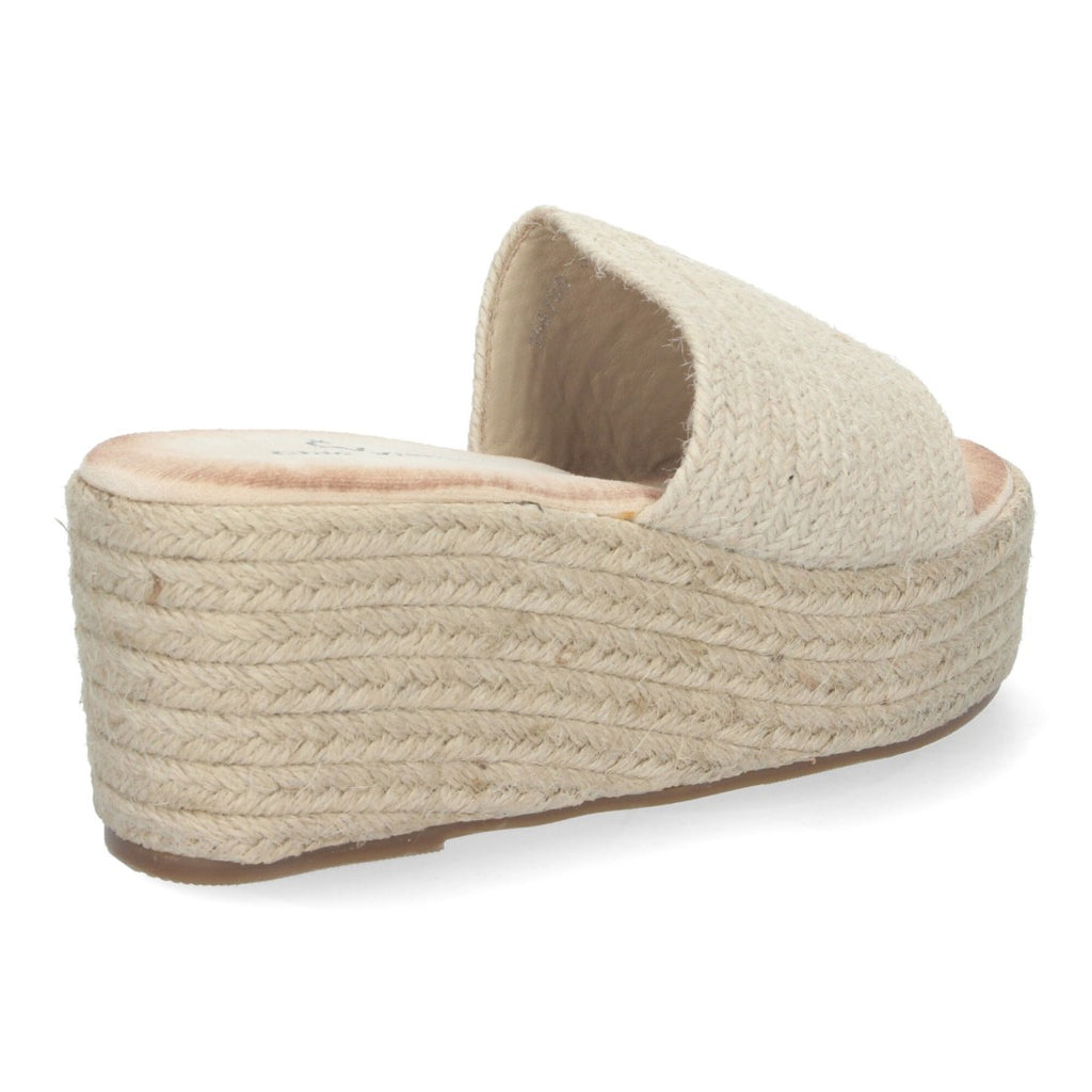 Sandalias Beige Mujer Plataforma Yute Elegantes