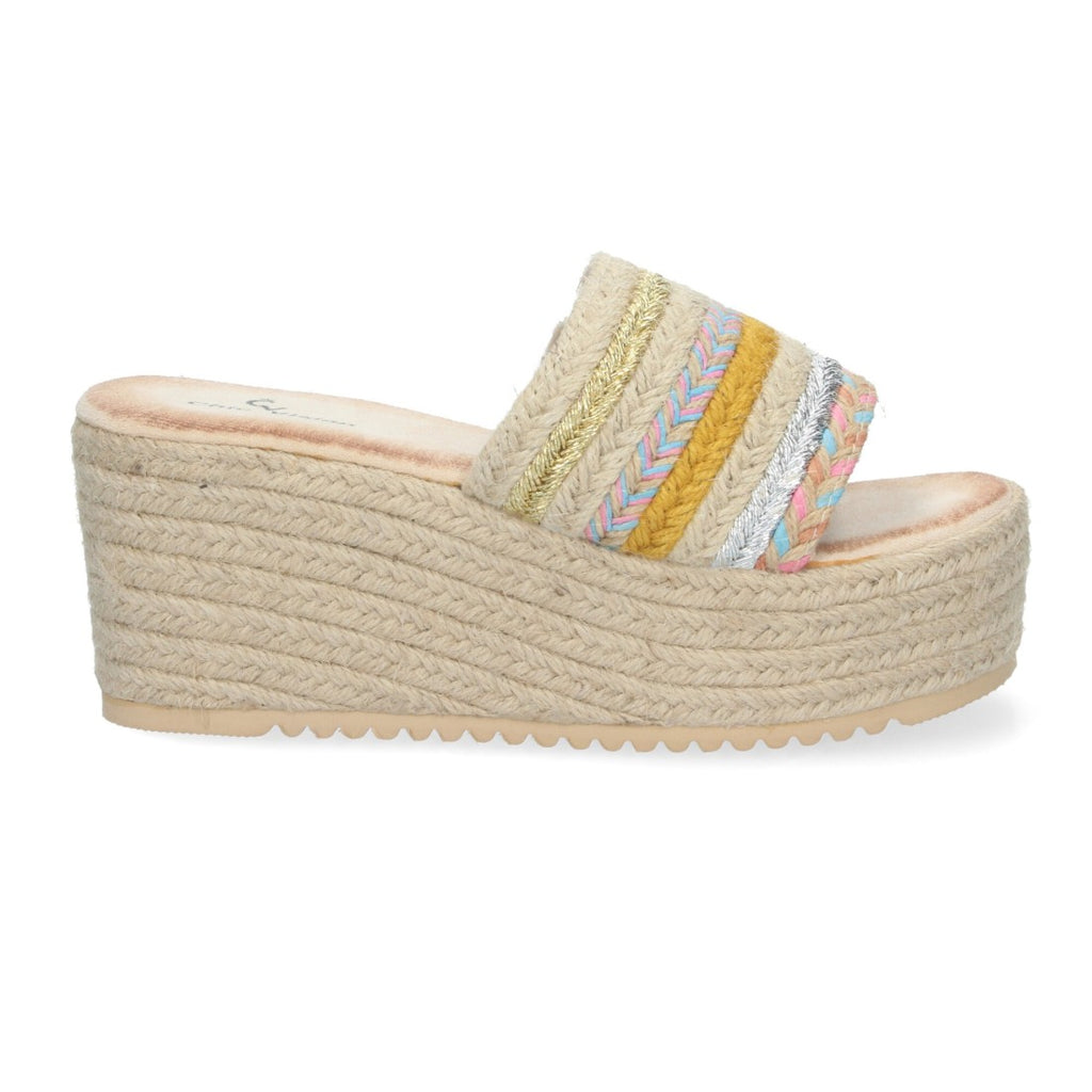 Sandalias Camel Mujer Plataforma Yute Elegantes