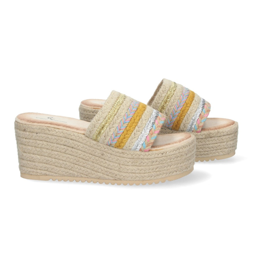 Sandalias Camel Mujer Plataforma Yute Elegantes