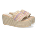 Sandalias Rosas Mujer Plataforma Yute Elegantes