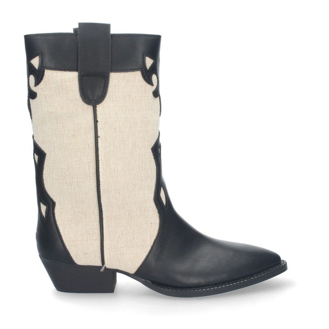 Elegante schwarze Stiefel mit Absatz