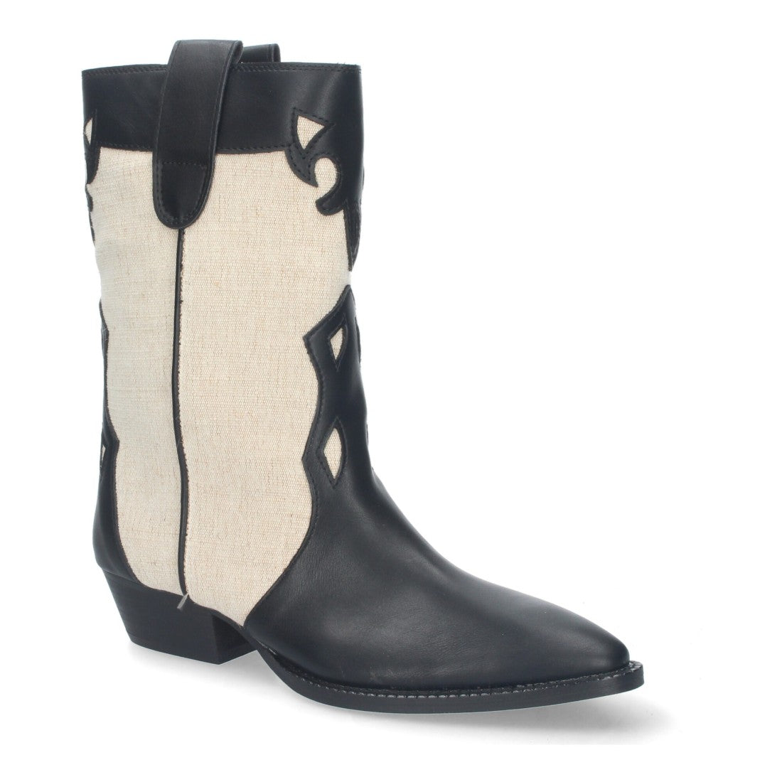 Elegante schwarze Stiefel mit Absatz