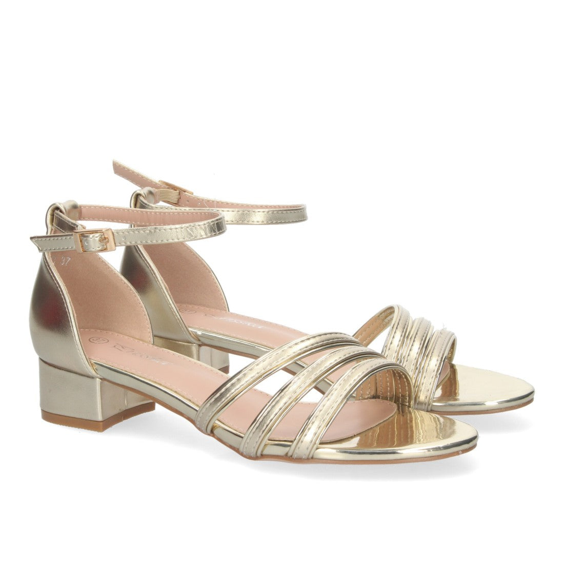 Sandalias Doradas Mujer Elegantes Fiesta