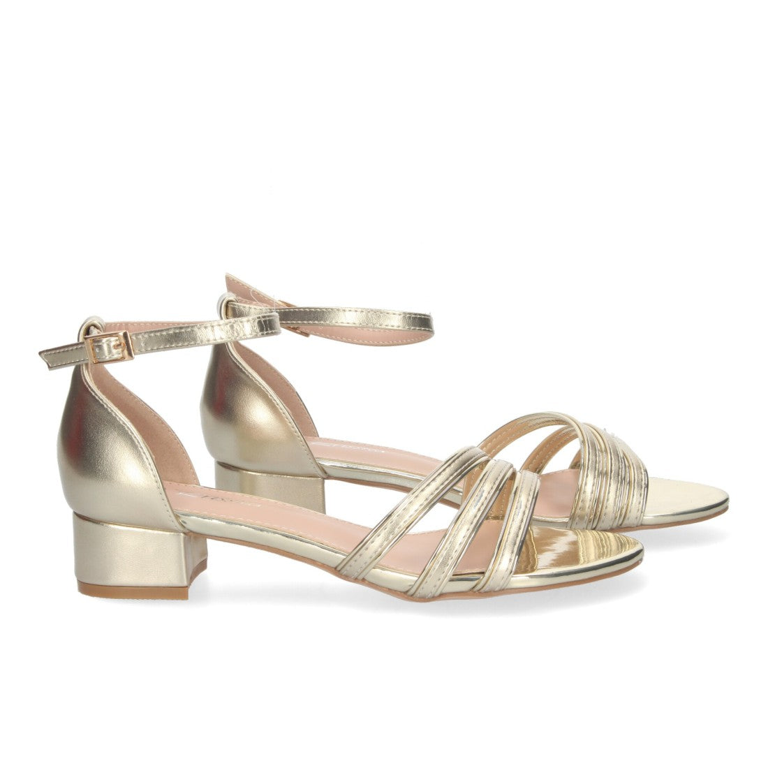 Sandalias Doradas Mujer Elegantes Fiesta