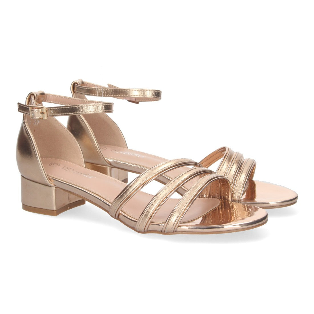 Sandalias Champán Mujer Elegantes Fiesta
